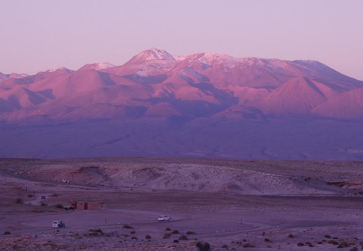 Atacama woestijn tijdens zonsondergang