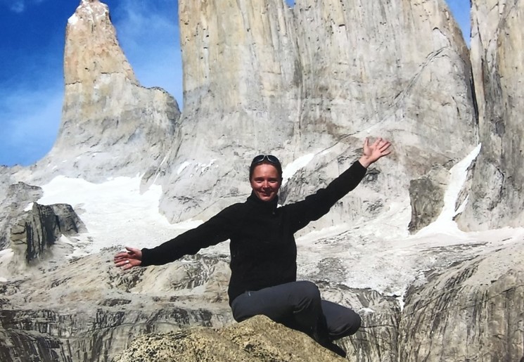 Medewerker Judith in Chili Torres del Paine Medewerker Judith in Chili Torres del Paine