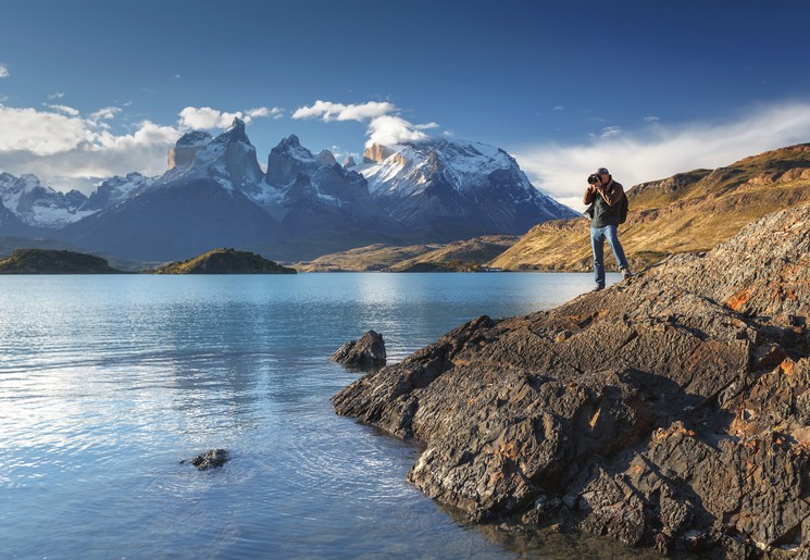 Het meer van Torres del Paine in Chili
