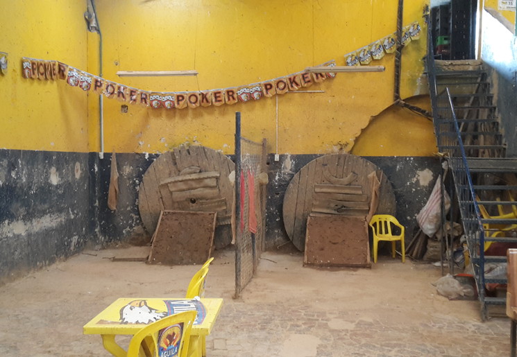Het typisch Colombiaanse spelletje Tejo in Bogota Het typisch Colombiaanse spelletje Tejo in Bogota