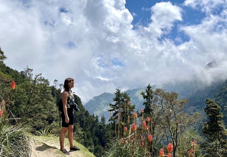 Collega Dewi in Colombia Cocara vallei uitzicht