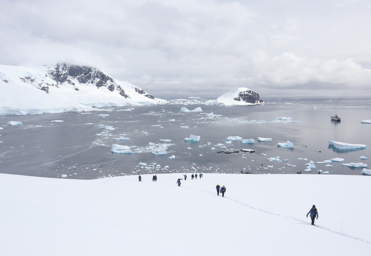 Wandeling op Antartica