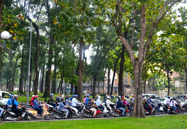 De stad van de scooters, Ho Chi Minh City, Vietnam