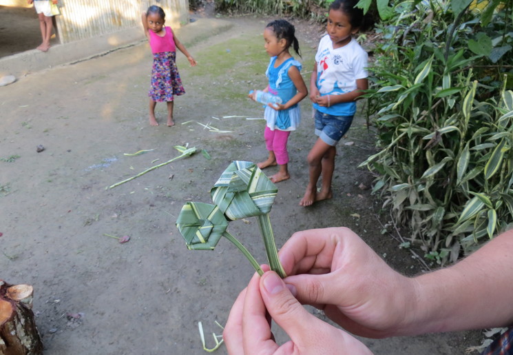 mooiste kunstwerken van palmblad in de Amazone