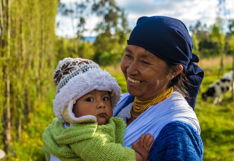 In een dorp nabij Otavalo, Ecuador