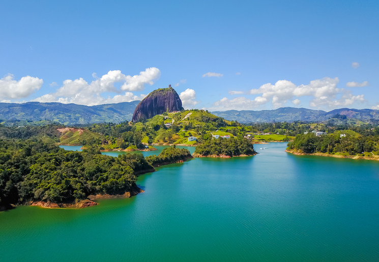 Uitzicht El Penon de Guatape Colombia