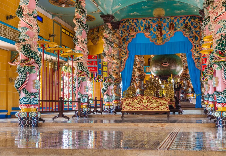 Cao Dai Kerk in Mekongdelta, Vietnam