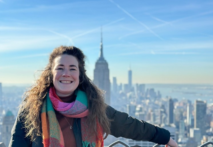 Anne op de Empire State Building in New York