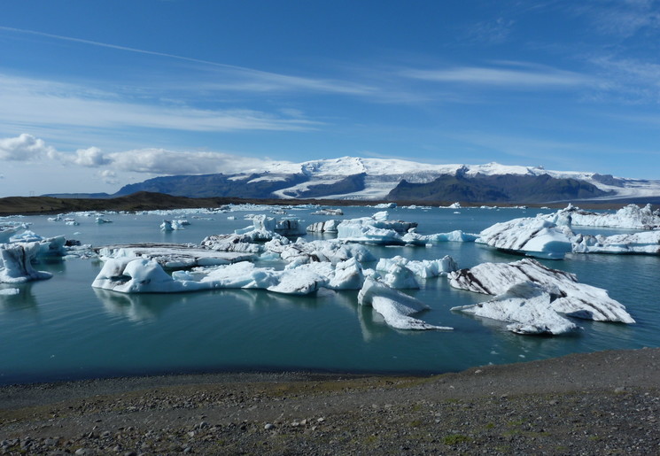 IJsschotsen van het Jökulsárlón meer in IJsland