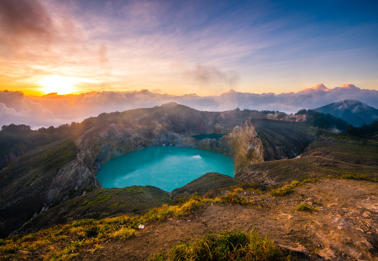 Kelimutu vulkaan op Flores, Indonesie