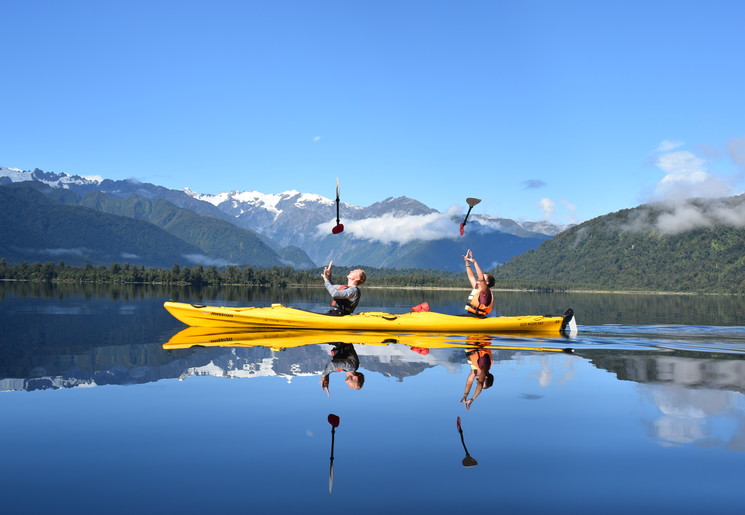 Kajakken in Franz Josef, Nieuw-Zeeland