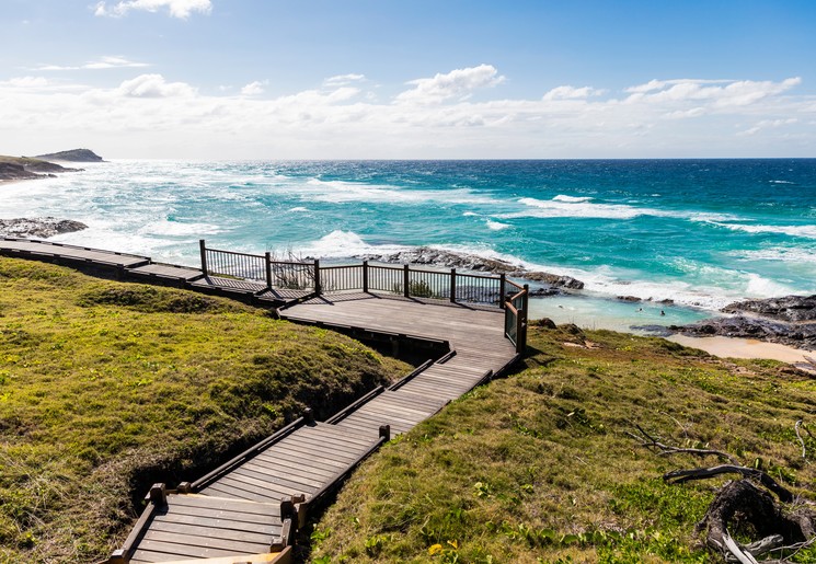 Mooie uitzichten op de zee bij Fraser Island