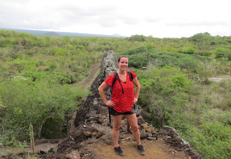 Medewerkster Eva op Isabela Island, Galapagos