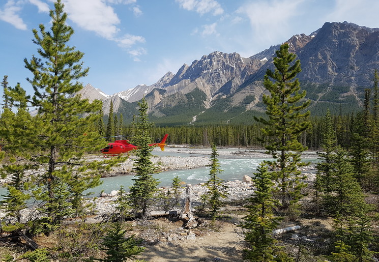 Rocky Mountains vanuit de lucht