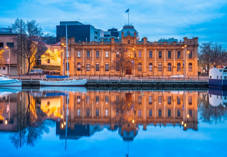 Waterkant van Hobart, Tasmanië, Australië
