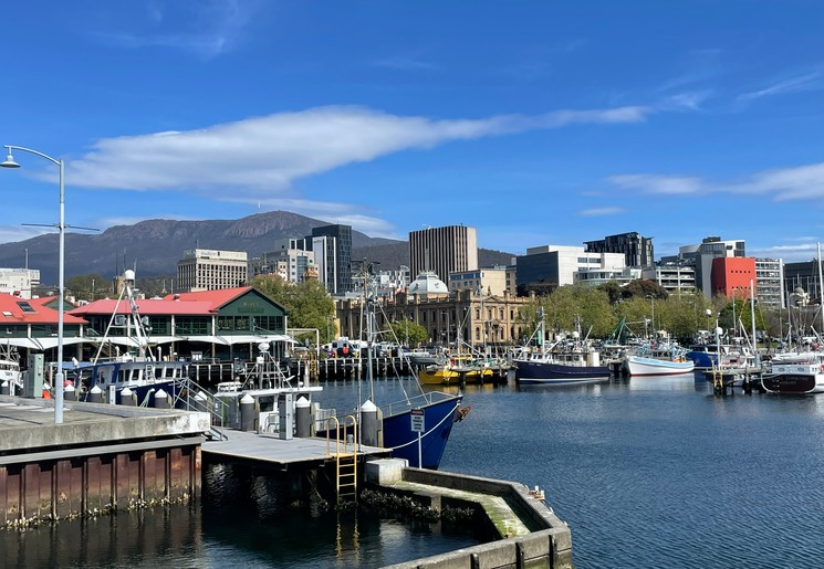 Waterkant van Hobart, Tasmanië, Australië