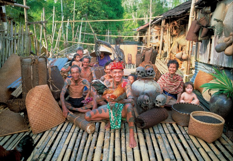 Ontmoeting met de Iban Stam in Batang Ai, Borneo