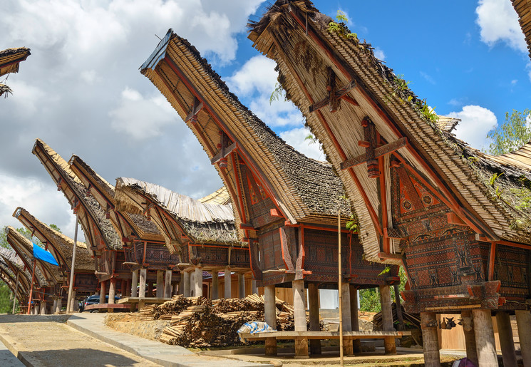 De zadeldakken van Torjaland, Sulawesi De zadeldakken van Torjaland, Sulawesi