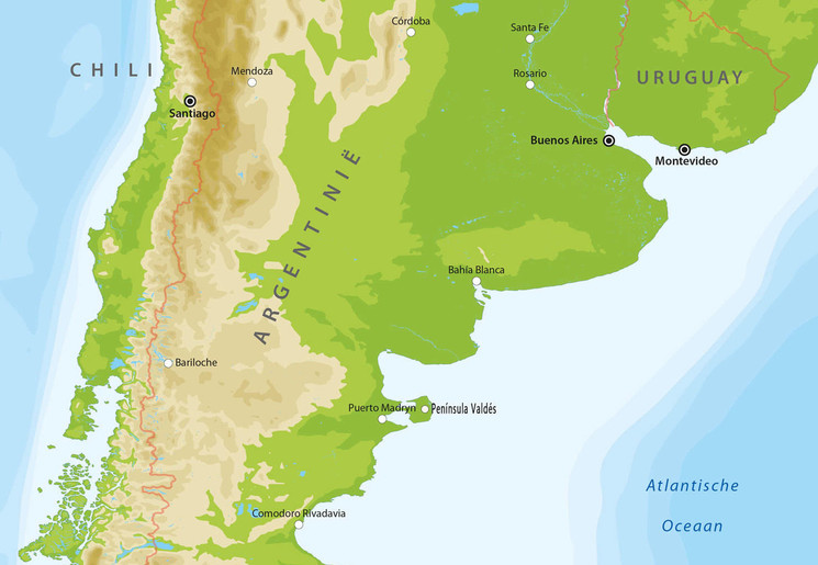 Kaart van Argentinië