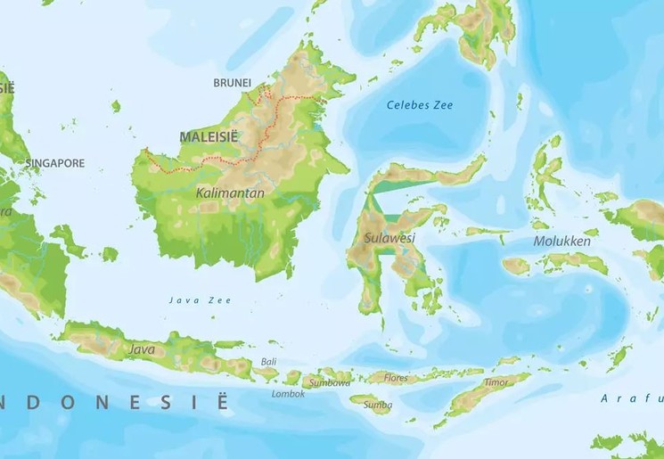 Kaart van Indonesië