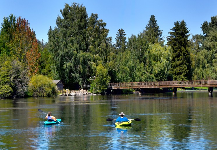 Kajakken bij Bend, Oregon