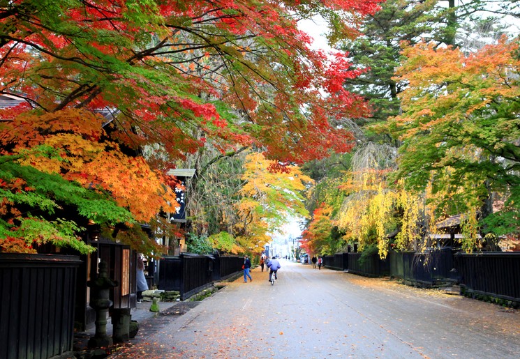 Sfeervol straatje bij Samurai Village, Kakunodate, Japan
