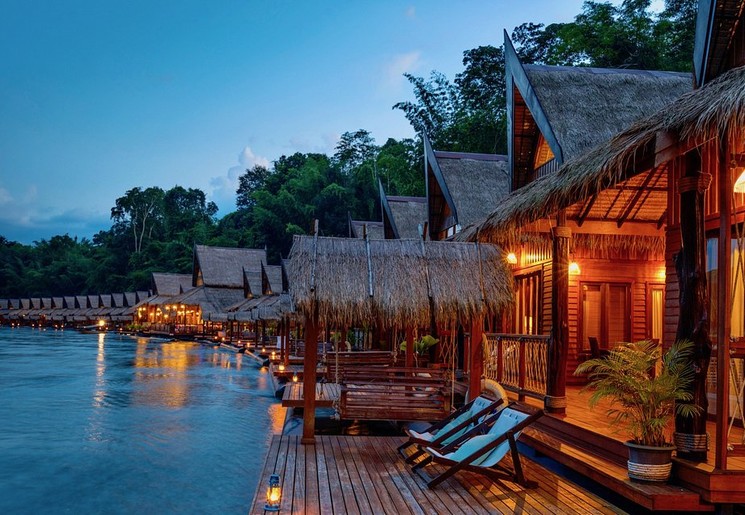 Floathouse in Thailand Kanchanaburi