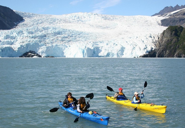 Kajakken in Kenai Fjords National Park, Alaska, Amerika
