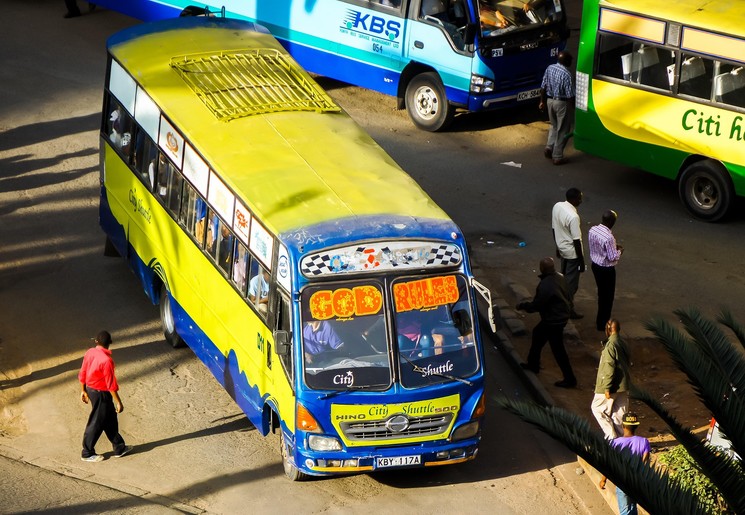 Straatbeeld in Nairobi, Kenia