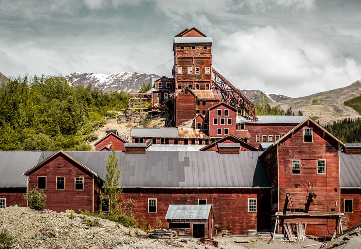 Oud mijnwerkersdorp Kennicott, Alaska, Amerika