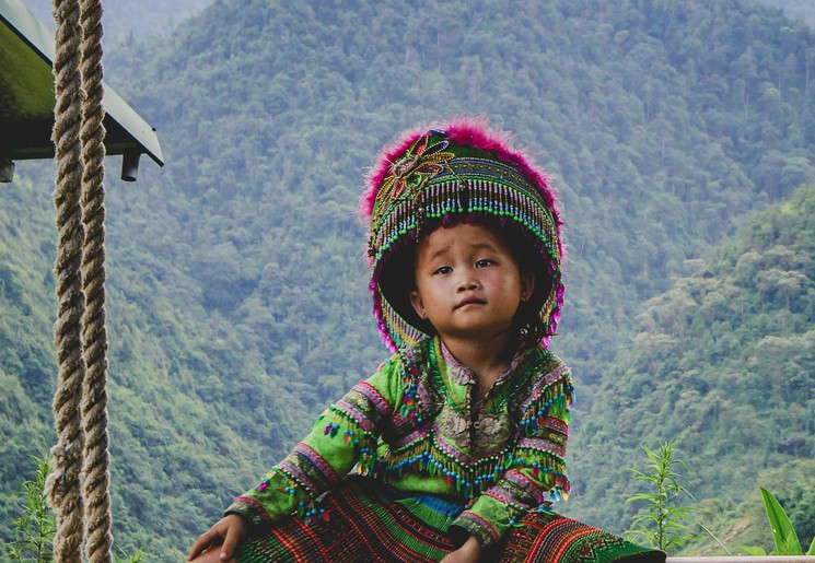 Kind in Sapa in Noord-Vietnam