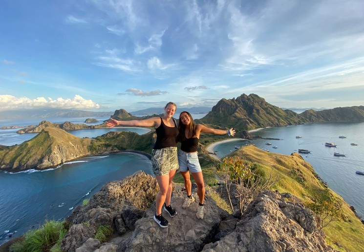 Op de top van Padar Island, Flores