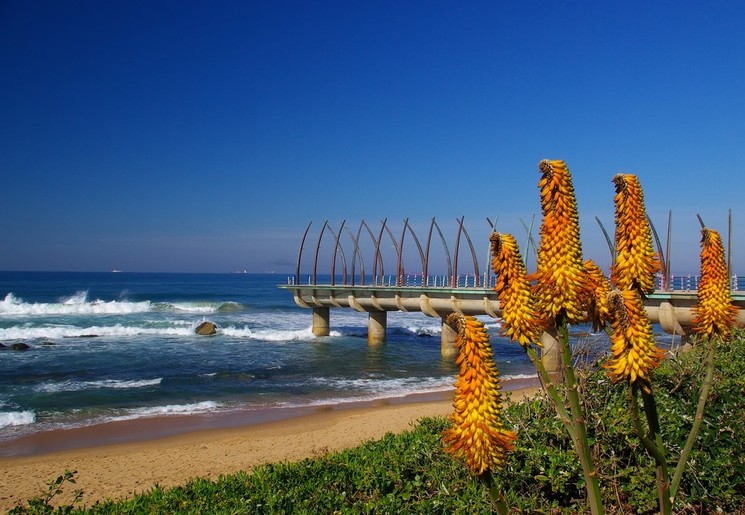 De kust van Umhlanga Rocks in Durban - Zuid-Afrika