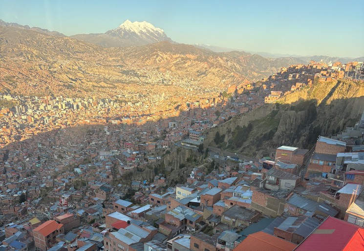 La Paz vanuit de kabelbaan
