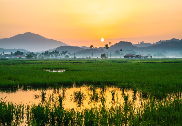 Zonsondergang op Langkawi, Maleisië