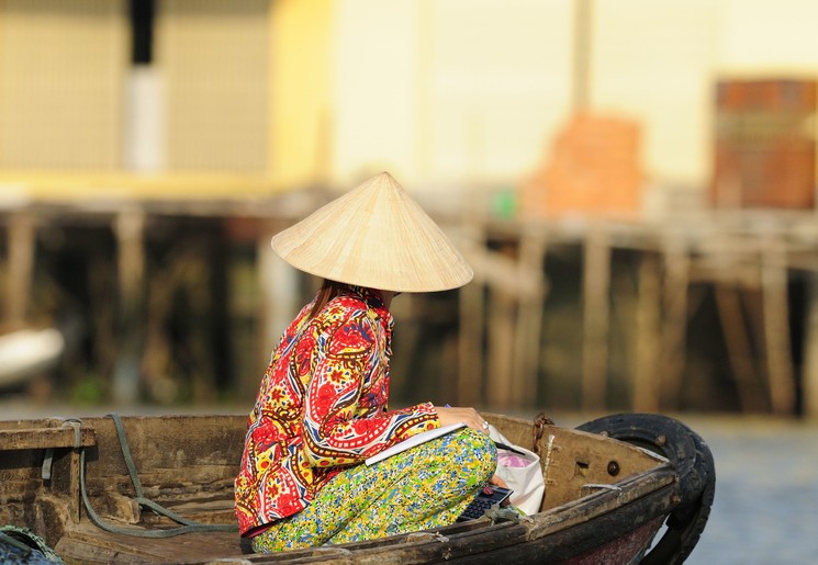 Ontmoet varende locals over de Mekong Rivier