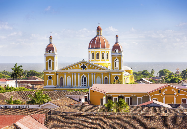 Cultuur en kleuren in de grote stad Granada, Nicaragua