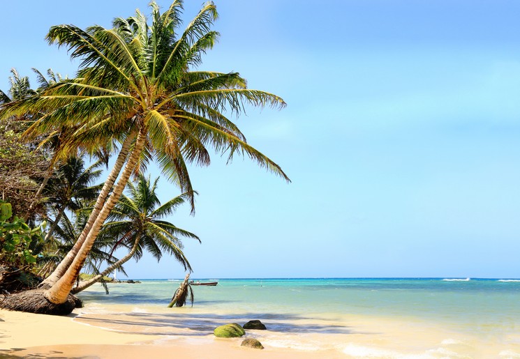 Tropische zandstranden op Little Corn Island, Nicaragua