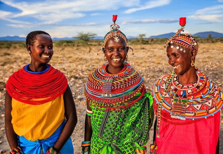 Samburu vrouwen in Kenia Samburu vrouwen in Kenia