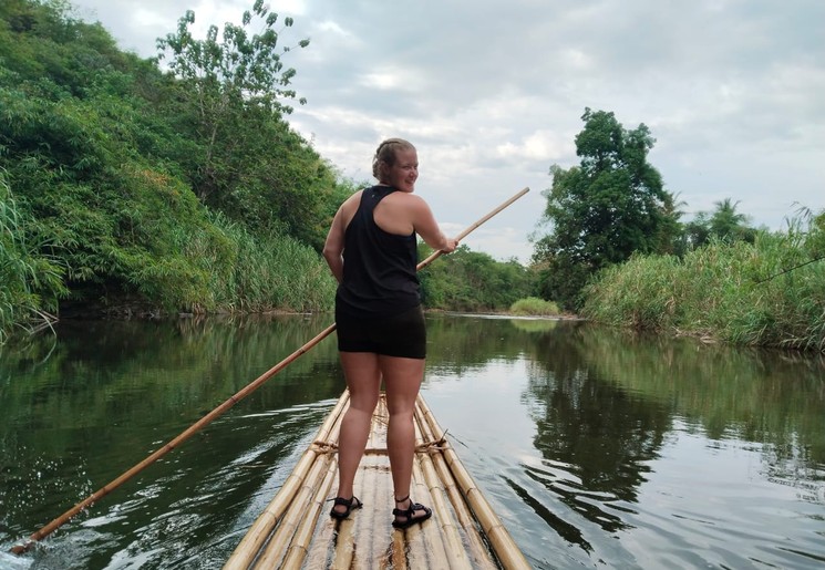 Bamboe Rafting in Loksado, Kalimantan