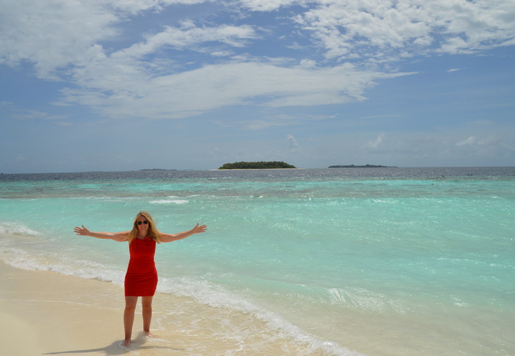 Het is heerlijk vertoeven op het strand van de Malediven