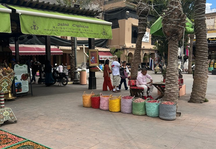Wandelen door de straten van Marrakech