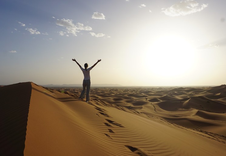 De Sahara bij Marokko