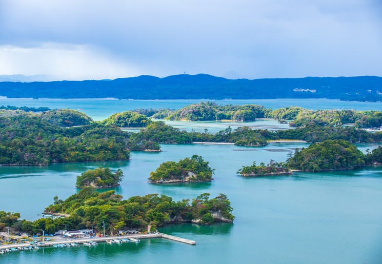 Een van de drie mooiste uitzichten van Japan, bij Matsushima