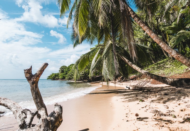 Het strand van Corn Islands