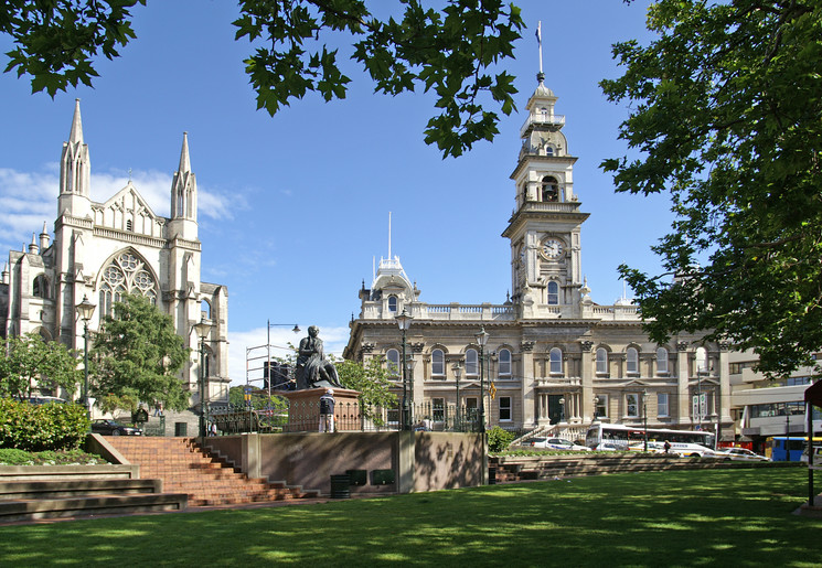 Bijzondere architectuur in Dunedin, Nieuw-Zeeland: