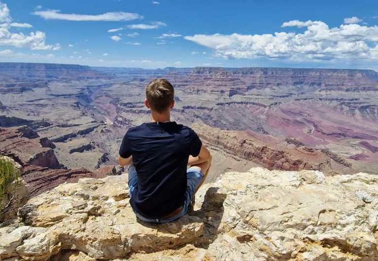 Genieten van uitzichten op de Grand Canyon in Amerika