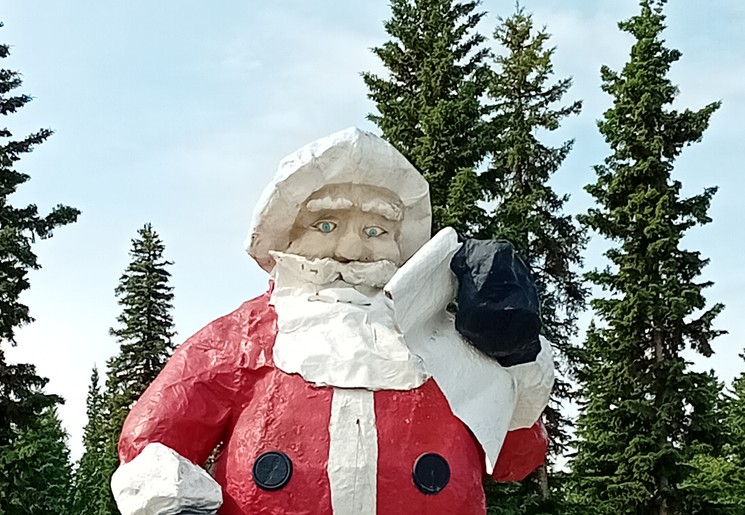 Ontmoet de kerstman in North Pole, Alaska, Amerika