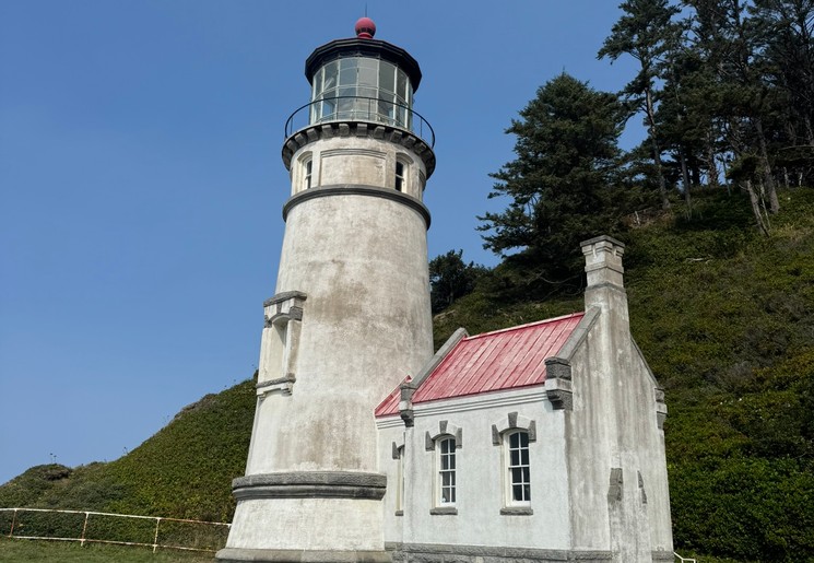 Een vuurtoren langs de Oregoncoast