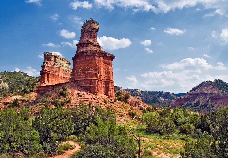 Schitterende rotsformaties in Palo Duro Canyon, Texas, Amerika